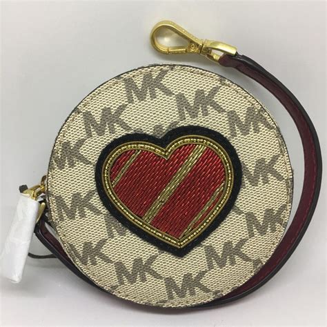 michael kors coin purse round|michael kors keychain coin purse.